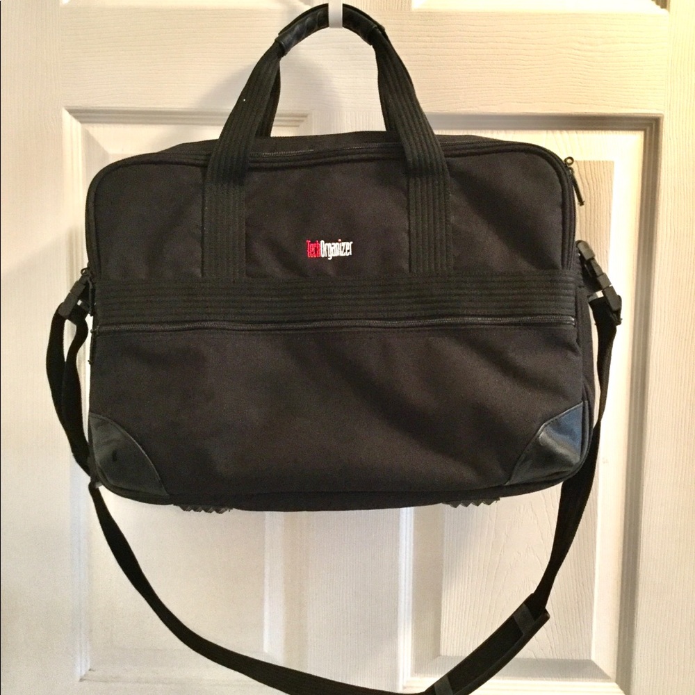 Tech Organizer Black Laptop/ Messenger Bag